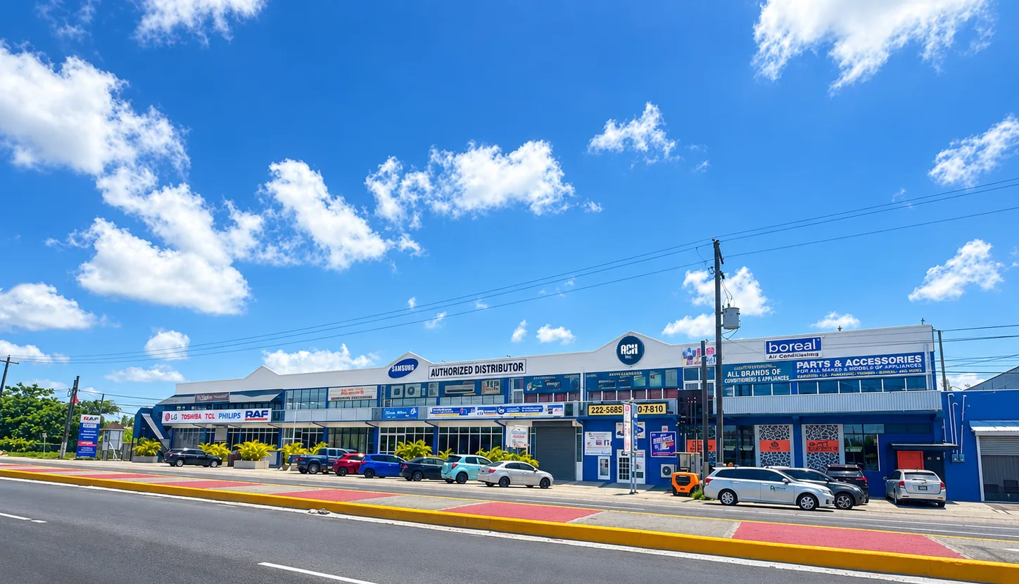 The ACH Inc. building on Goedverwagting Public Road, with the Samsung Authorized Distributor and ACH signs