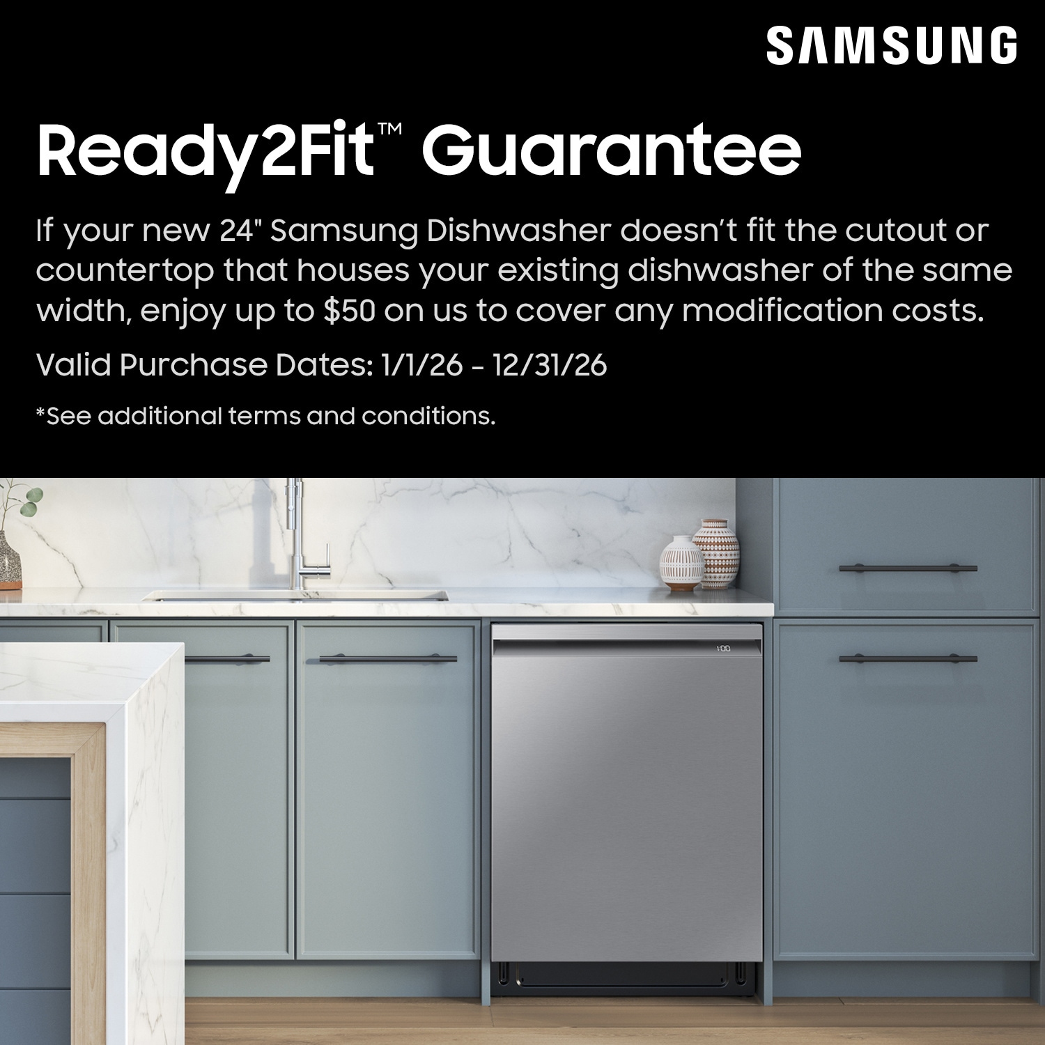 Samsung 24 in. Built-In Tall Tub Smart Dishwasher with StormWash - Stainless Steel