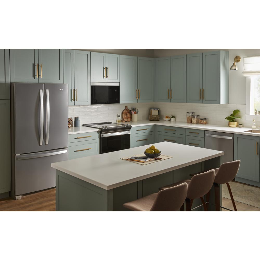 Whirlpool Flush Built-in Design 1.1 cuft Over-the-Range Microwave with Sensor Cooking - Stainless Steel
