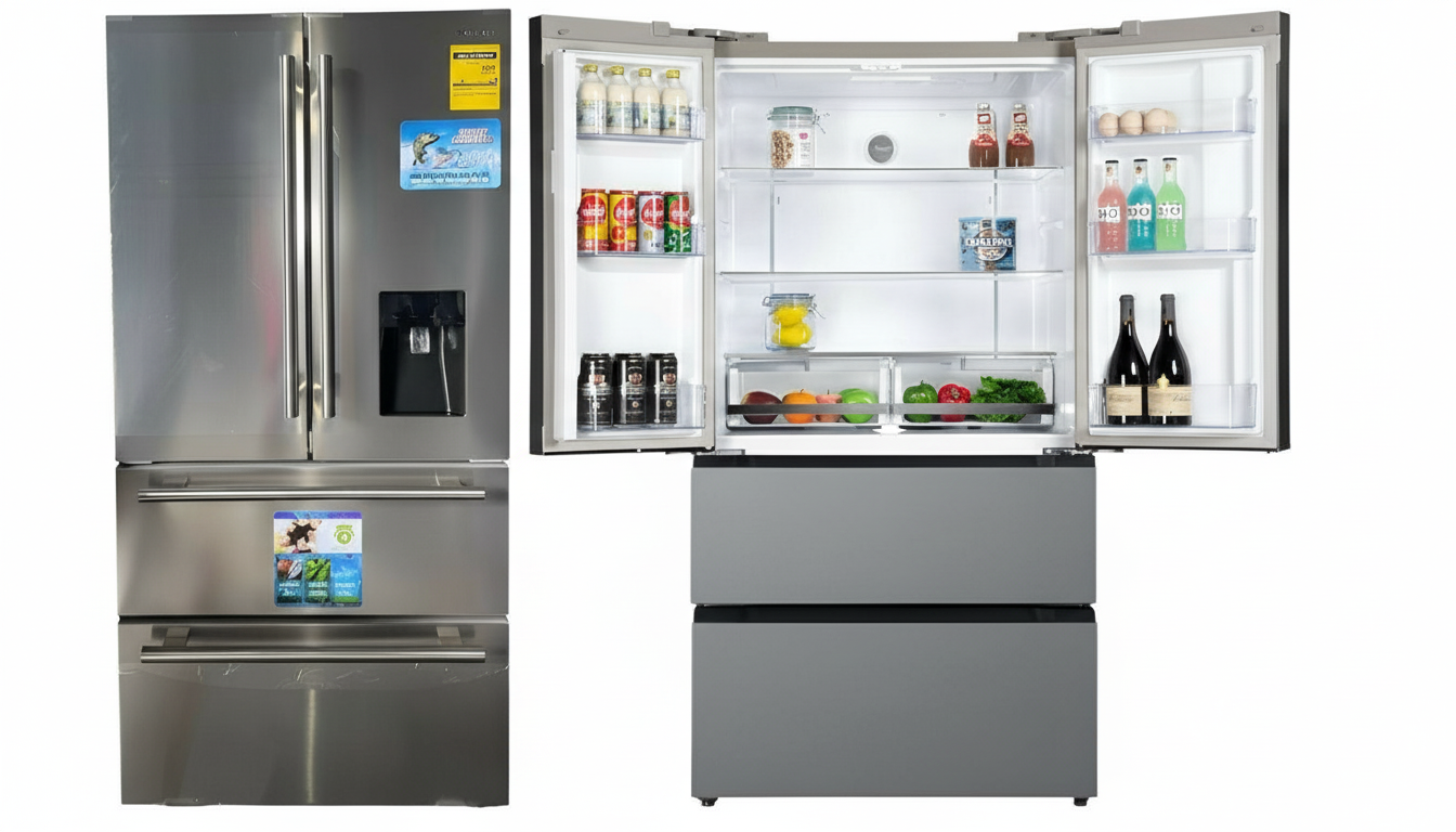 Supertronics 20 cuft 4-Door French Door Refrigerator - Stainless Steel