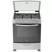 Whirlpool 30" Range 6 Burner Silver Steel