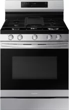 Samsung 30-in 5 burners 6.0 cuft  Air Fry Convection Oven  Gas Range - Stainless Steel 