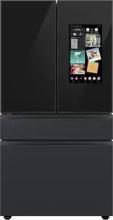 Samsung Bespoke 23 cu. ft. 4-Door French Door Smart Refrigerator with Family Hub in Charcoal Glass/Matte Black, Counter Depth