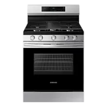 Samsung 30 in. 5-Burner Smart Freestanding Gas Range in Stainless Steel with Integrated Griddle