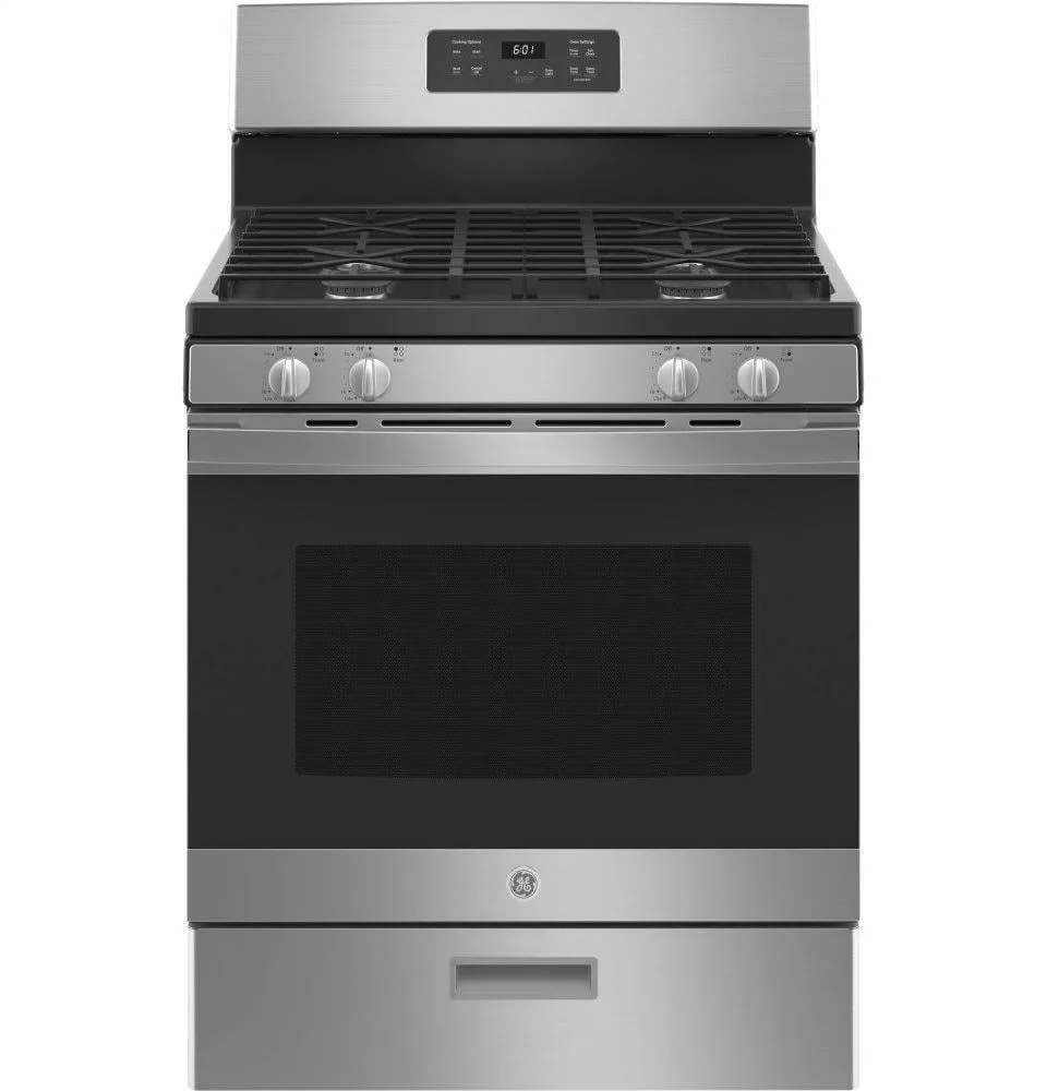 GE 30 in. 4.8 cuft Freestanding Gas Range - Stainless Steel view 1
