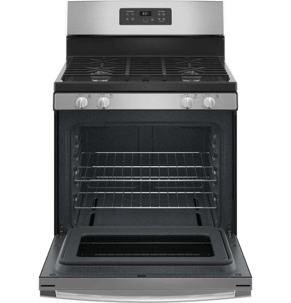 GE 30 in. 4.8 cuft Freestanding Gas Range - Stainless Steel view 2