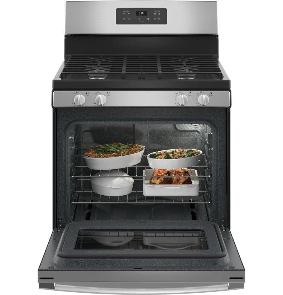 GE 30 in. 4.8 cuft Freestanding Gas Range - Stainless Steel view 5
