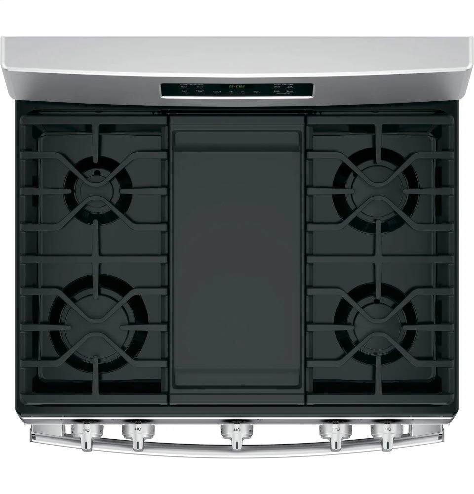 GE 30 in. 5.0 cuft Gas Range in Stainless Steel with Griddle view 3