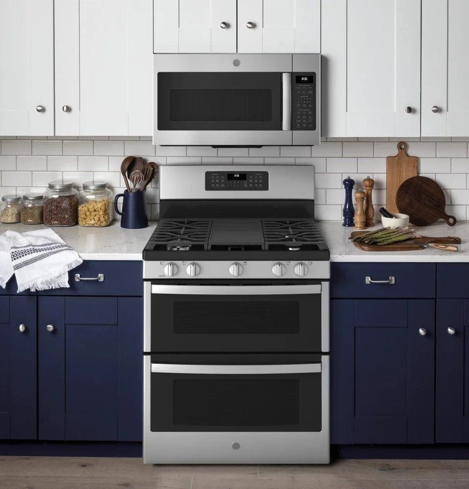 GE 30 in. 6.8 cuft. Double Oven Gas Range in Stainless Steel with Convection and Air Fry view 6