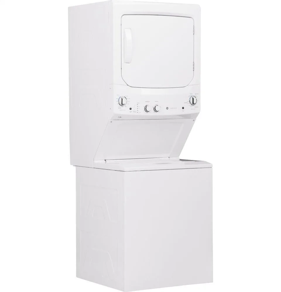 GE Stacked Laundry Center with 3.8 cuft Top load Washer and Gas 5.9 cuft Dryer view 5