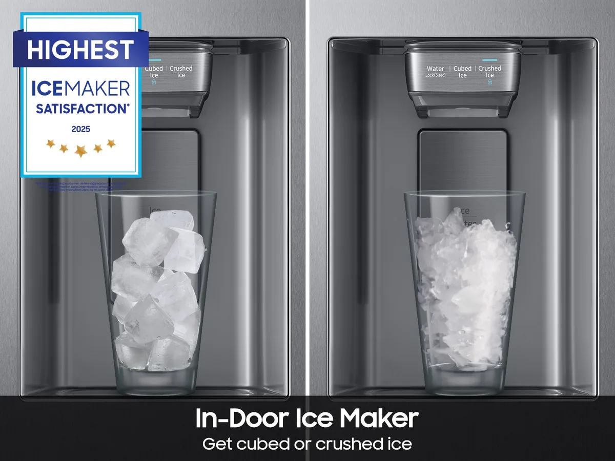 Samsung 27.4 cuft Side by Side Refrigerator - Fingerprint-Resistant Stainless Steel view 2