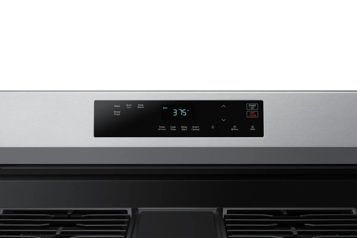 Samsung 30 in. 5-Burner Smart Freestanding Gas Range in Stainless Steel with Integrated Griddle view 6