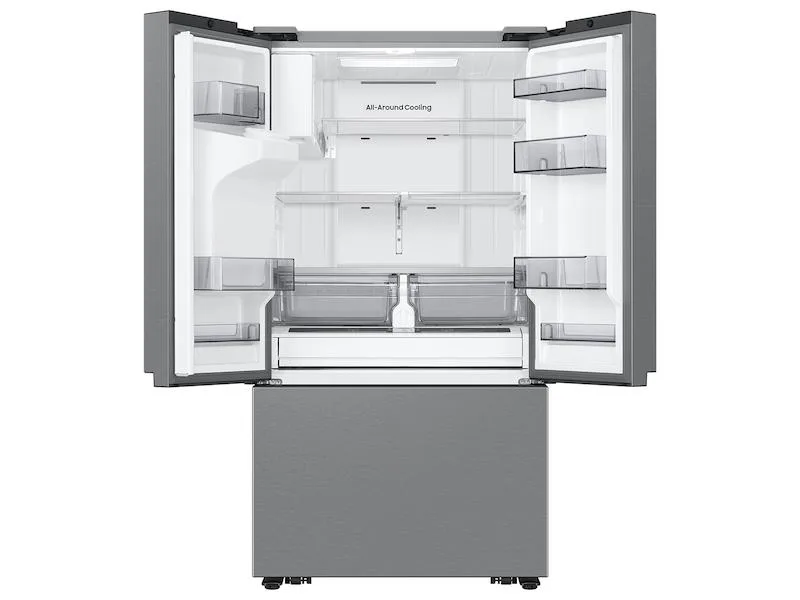 Samsung 31 cu. ft. Mega Capacity Standard Depth 3-Door French Door Refrigerator in Stainless Steel with External Dispenser view 3