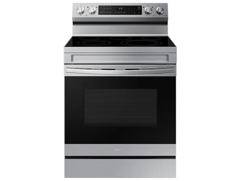 Samsung 6.3 cuft Smart Wi-Fi Enabled Convection Electric Range with No Preheat AirFry - Stainless Steel view 1