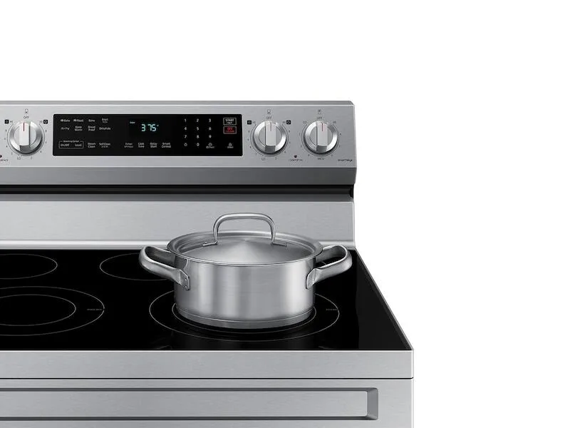 Samsung 6.3 cuft Smart Wi-Fi Enabled Convection Electric Range with No Preheat AirFry - Stainless Steel view 3