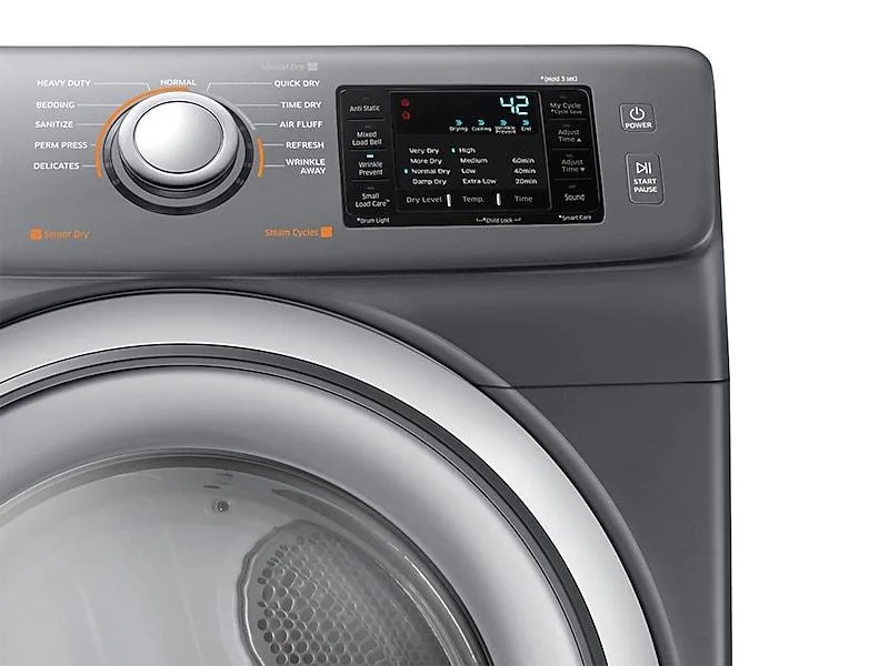 Samsung - 7.5 cuft 11-Cycle Steam Gas Dryer - Platinum view 4