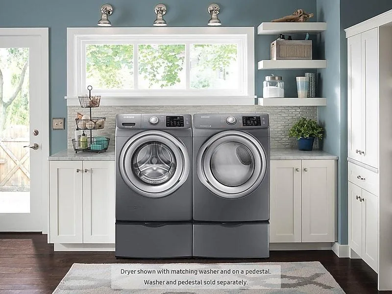 Samsung - 7.5 cuft 11-Cycle Steam Gas Dryer - Platinum view 5