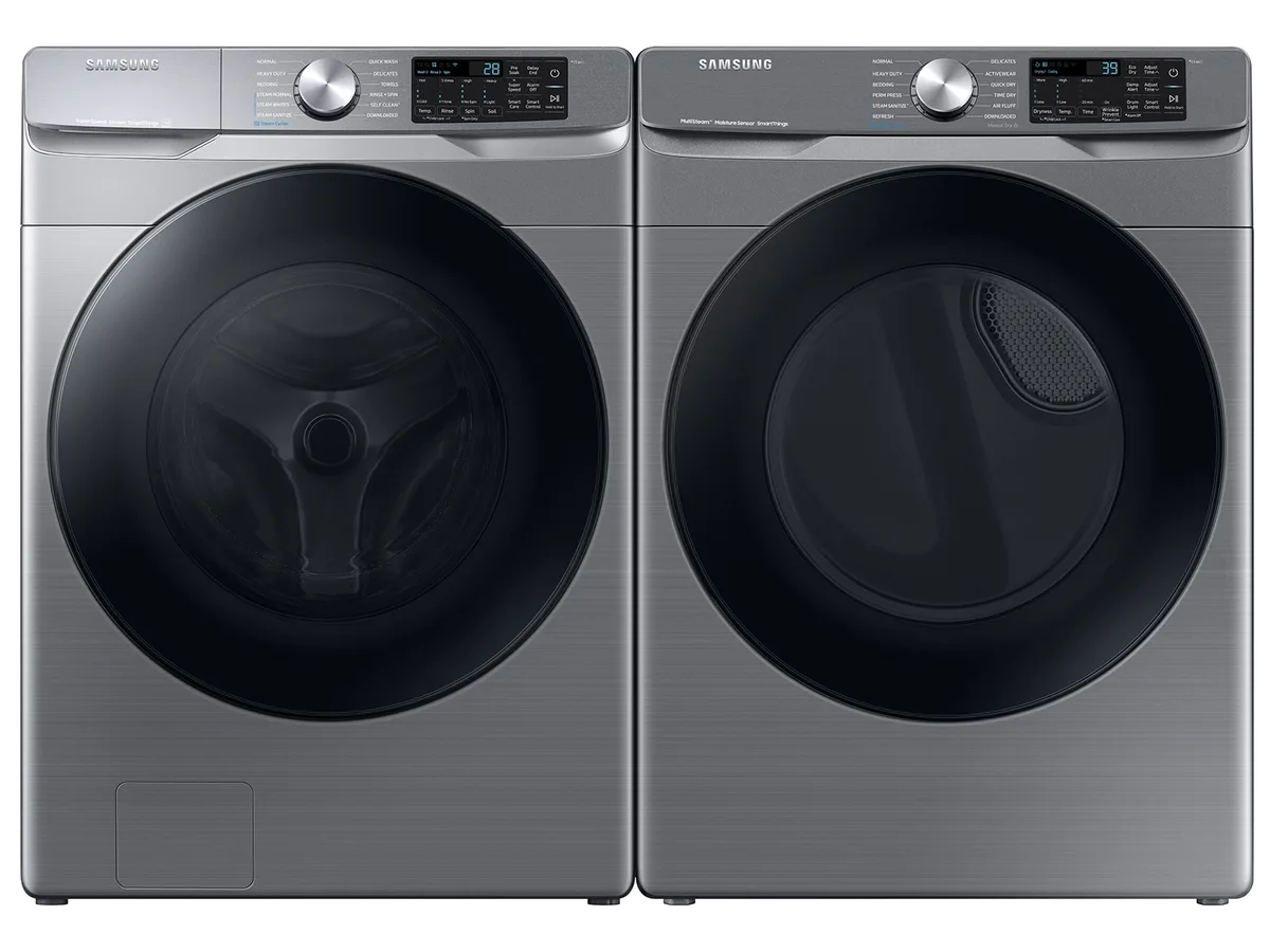 Samsung 7.5 cuft Gas Dryer with Steam Cycle - Platinum view 6