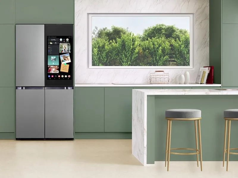 Samsung Bespoke 23 cuft 4-Door Flex French Door Counter Depth with AI Family Hub - Stainless Steel view 6