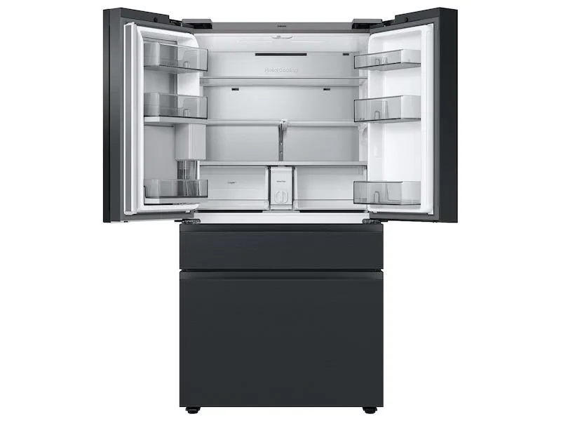 Samsung Bespoke 23 cuft 4-Door French Door Smart Refrigerator with Family Hub - Charcoal Glass/Matte - Counter Depth view 5