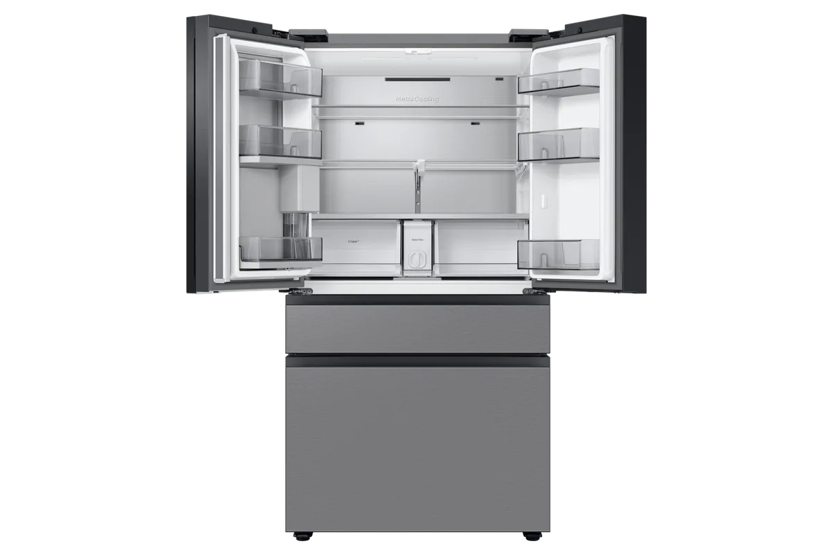 Samsung Bespoke 29 cuft 4-Door French Door Smart Refrigerator with Beverage Center - Stainless Steel view 6