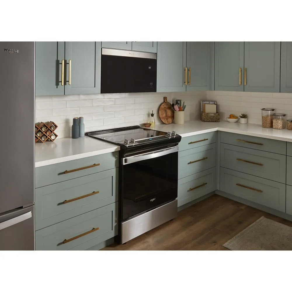 Whirlpool Flush Built-in Design 1.1 cuft Over-the-Range Microwave with Sensor Cooking - Stainless Steel view 2