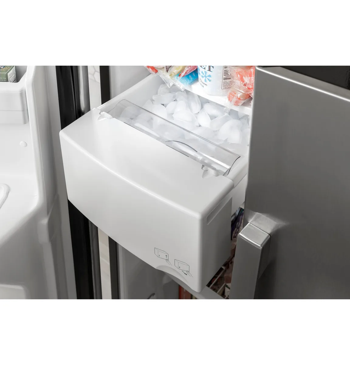 GE 25.3 cu. ft. Side-by-Side Refrigerator - Black view 13