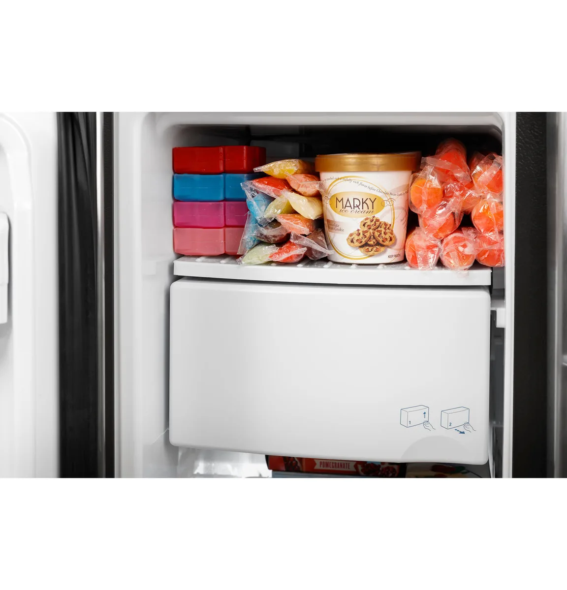 GE 25.3 cu. ft. Side-by-Side Refrigerator - Black view 14