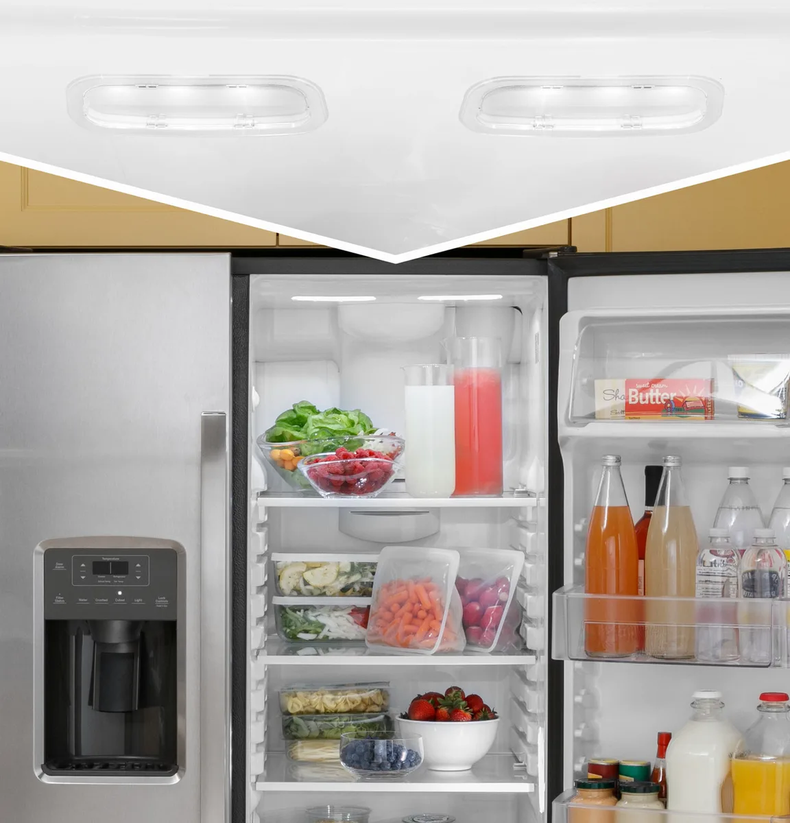 GE 25.3 cu. ft. Side-by-Side Refrigerator - Black view 21