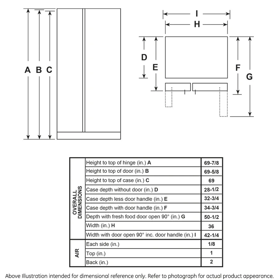 GE 25.3 cu. ft. Side-by-Side Refrigerator - Black view 23
