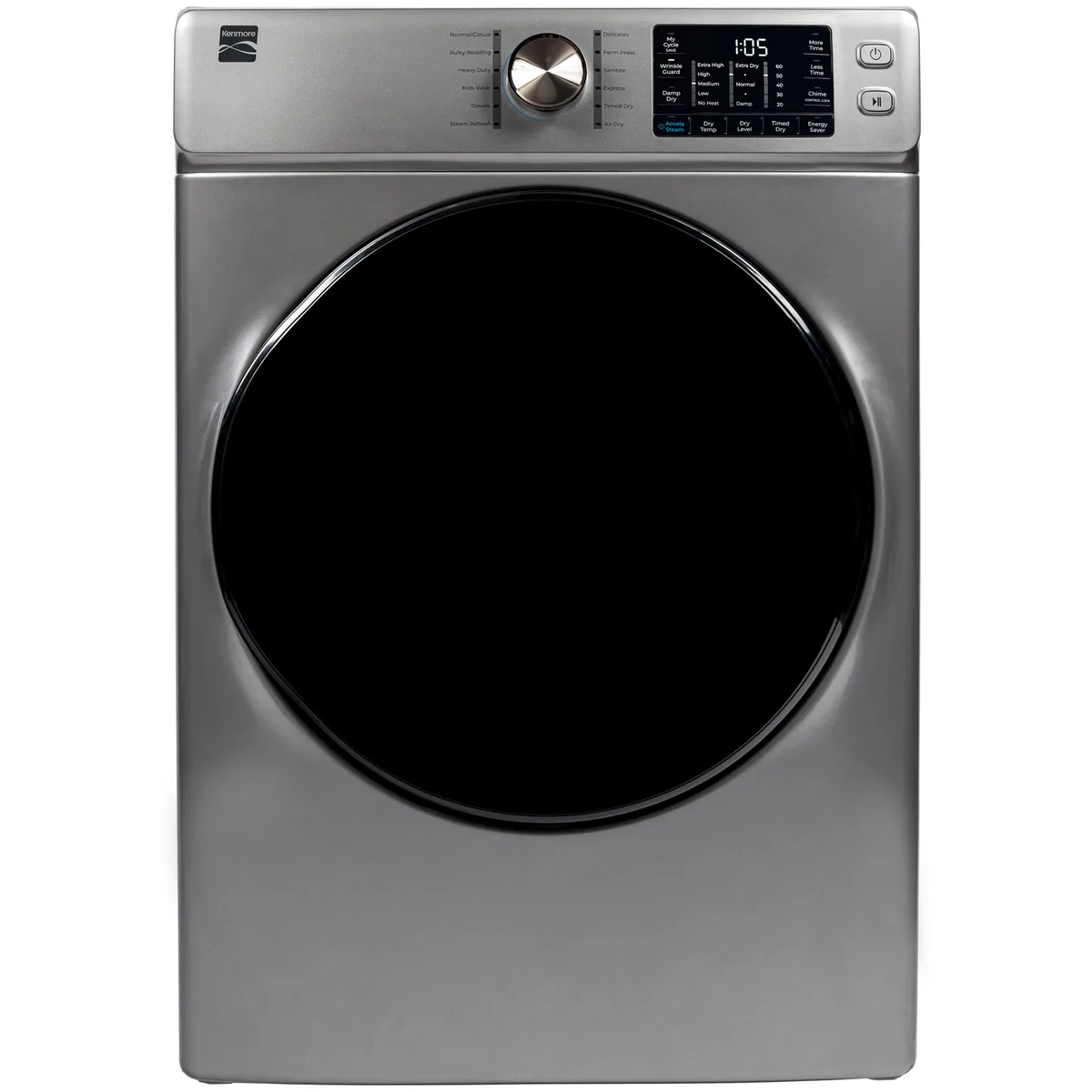 Kenmore 8.0 cuft Gas Dryer w/Steam - Stainless Steel view 1