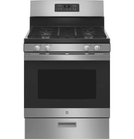 GE 30 in. 4.8 cuft Freestanding Gas Range - Stainless Steel