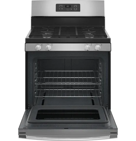 GE 30 in. 4.8 cuft Freestanding Gas Range - Stainless Steel view 2