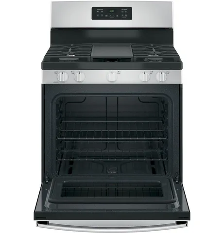 GE 30 in. 5.0 cuft Gas Range in Stainless Steel with Griddle view 2