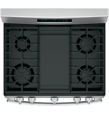 GE 30 in. 5.0 cuft Gas Range in Stainless Steel with Griddle view 3
