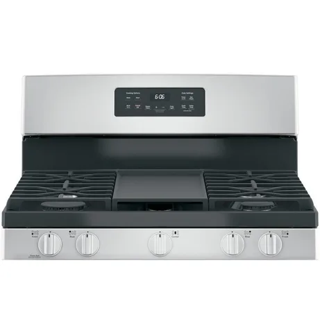 GE 30 in. 5.0 cuft Gas Range in Stainless Steel with Griddle view 4