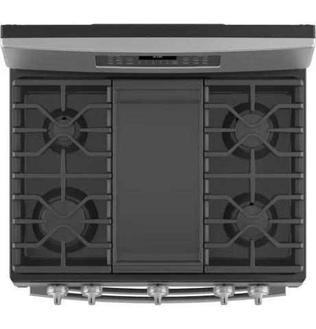 GE 30 in. 6.8 cuft. Double Oven Gas Range in Stainless Steel with Convection and Air Fry view 4