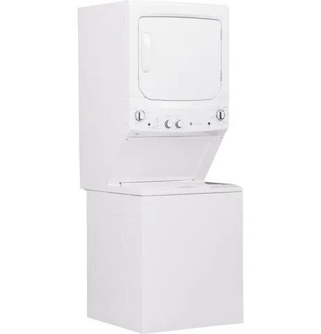 GE Stacked Laundry Center with 3.8 cuft Top load Washer and Gas 5.9 cuft Dryer view 5