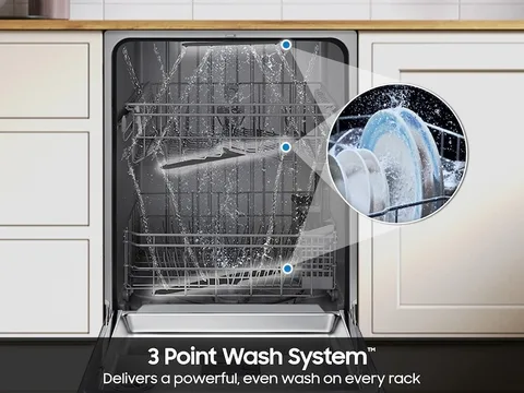 Samsung 24 in. Built-In Tall Tub Dishwasher with Adjustable Rack - Stainless Steel view 3