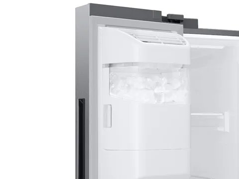 Samsung - 26.7 cuft Side-by-Side Smart Refrigerator with 21.5" Touch-Screen Family Hub - Stainless Steel view 4
