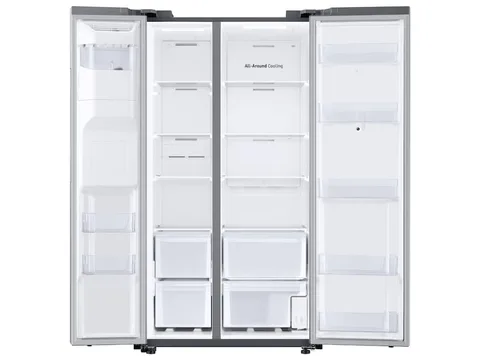 Samsung - 26.7 cuft Side-by-Side Smart Refrigerator with 21.5" Touch-Screen Family Hub - Stainless Steel view 5