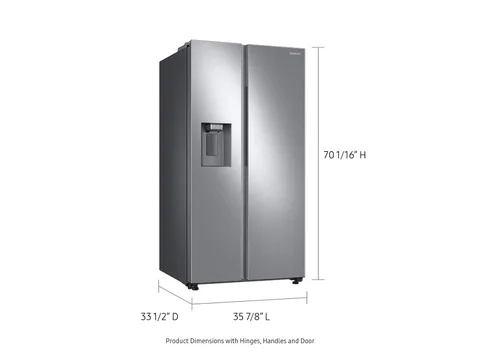 Samsung 27.4 cuft Side by Side Refrigerator - Fingerprint-Resistant Stainless Steel view 1