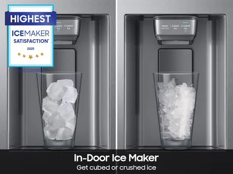 Samsung 27.4 cuft Side by Side Refrigerator - Fingerprint-Resistant Stainless Steel view 2