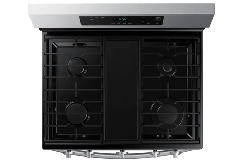 Samsung 30 in. 5-Burner Smart Freestanding Gas Range in Stainless Steel with Integrated Griddle view 5