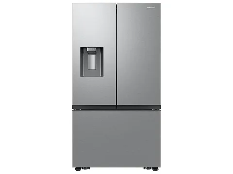 Samsung 31 cu. ft. Mega Capacity Standard Depth 3-Door French Door Refrigerator in Stainless Steel with External Dispenser view 1