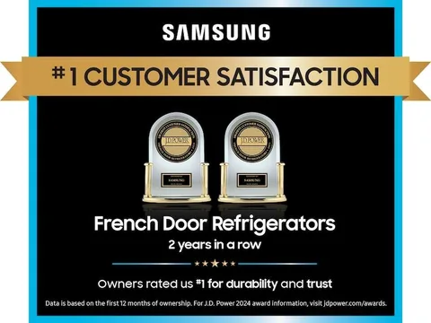 Samsung 31 cu. ft. Mega Capacity Standard Depth 3-Door French Door Refrigerator in Stainless Steel with External Dispenser view 4