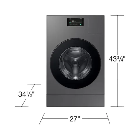 Samsung 5.3 cuft Capacity Ventless All-In-One Washer Dryer Combo - Dark Steel view 3