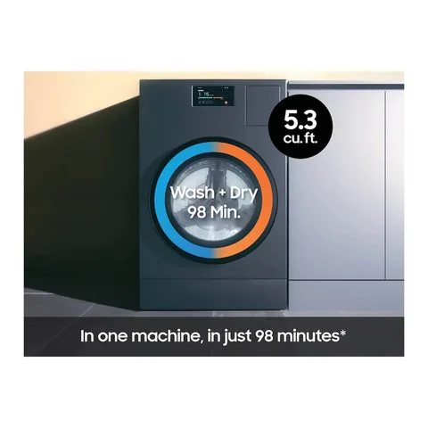 Samsung 5.3 cuft Capacity Ventless All-In-One Washer Dryer Combo - Dark Steel view 4