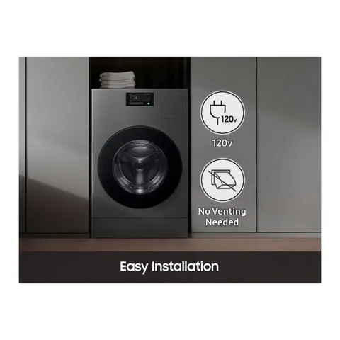 Samsung 5.3 cuft Capacity Ventless All-In-One Washer Dryer Combo - Dark Steel view 5