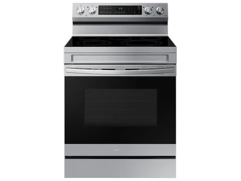 Samsung 6.3 cuft Smart Wi-Fi Enabled Convection Electric Range with No Preheat AirFry - Stainless Steel view 1